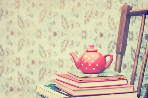 books-chair-tea-vintage
